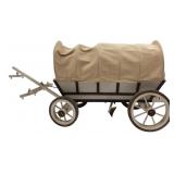 Wooden Covered Wagon Table Lamp