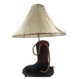 GuildMaster Western Cowboy Boot Table Lamp