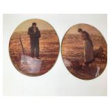 Pair of Convex Glass The Angelus Prints