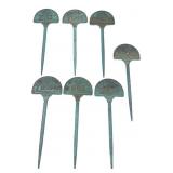 Set of 7 Cast Metal Herb Garden Markers