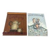 Hand-Painted Good Morning & Elephant Wall Plaques