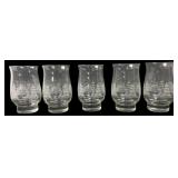 Set of 5 Frosted Winter Scene Glasses