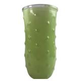 Green Pressed Glass Raised Dot Tumbler