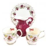 Royal Albert Cups & MZ Austria Plate Lot