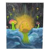 Signed Original Mushroom Painting 11x14