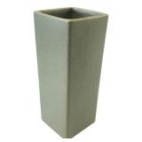 McCoy Floraline Matte Green Speckled Vase 9.5H