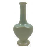 Celadon Glazed Art Pottery Bottle Vase