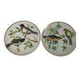 Sonsco Japan Porcelain Bird Plates Pair