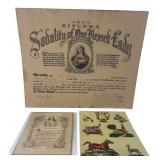 1918 Catholic Diploma, Print & Needlepoint Lot