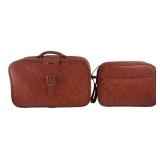 Vtg National Luggage 2-Piece Suitcase Set