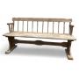 Rustic Spindle Back Wooden Bench
