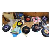 Box Lot of Assorted 45 RPM Vinyl Records