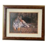 Home & Garden Party Framed Tiger Print