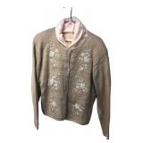 Worthington Embroidered Ramie Blend Cardigan