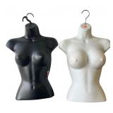 Pair of Plastic Female Torso Mannequins