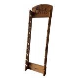 Carved Wood Wall-Mounted Baseball Cap Rack