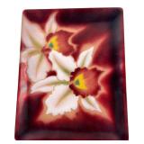 MCM Ando Cloisonne Orchid Enamel On Copper Tray