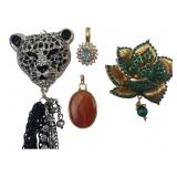 Group of Four Assorted Jewelry Pendants
