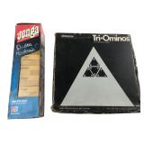 Milton Bradley Jenga & Pressman Tri-Ominos Games
