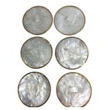 VTG Sea Shell Drink Coasters Set of 6