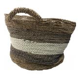 Woven Seagrass Storage Basket with Handles