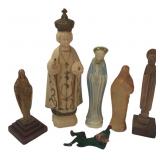 Lot of 5 Religious Figurines & 1 Elf Figure