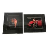 Pair of Framed Porsche Pin-Up Posters 11x14