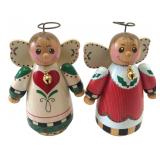 VTG Wooden Angel Salt & Pepper Shakers