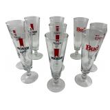 Set of 9 Anheuser-Busch Pilsner Beer Glasses