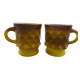 Anchor Hocking Fire-King Kimberly Mugs Pair
