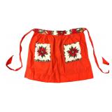 Christmas Poinsettia Half Apron