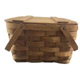 Basketville Woven Wood Picnic Basket 8x13"