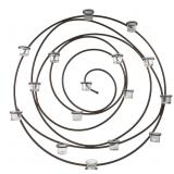 33" Spiral Metal Wall Votive Candle Holder