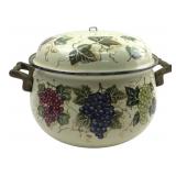 Tabletops Unlimited Enamel Grape Stock Pot
