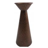 Hammered Copper Candle Holder 10 in H