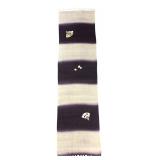Woven Striped Textile Runner with Gold Fans 51 in