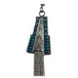 Whiting & Davis Art Deco Style Pendant Necklace