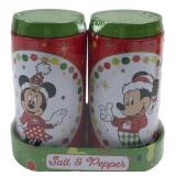 SEALED Disney Tin Holiday Salt & Pepper Shakers