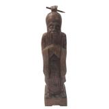 Carved Wood Asian Sage Figure 12" H