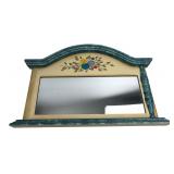 Collections ETC Painted Floral Wall Mirror 20x13