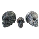 Hand Carved Ocean Jasper Crystal Skulls