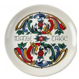 Norwegian Style Mange Takk Ceramic Plate 7'