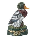 1994 Painted Cast Iron Mallard Duck Doorstop