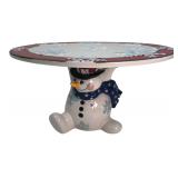 Fitz and Floyd Frosty Friends Snowman Cake Stand