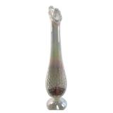 S. Bryan Signed Iridescent Art Glass Vase 11' H
