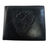 Jibaoleiou Black Embossed Lion Wallet 5x4'
