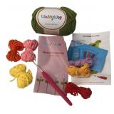 WaldyWop Flower Bookmark & Dinosaur Crochet Kit