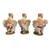 Giny Inc. Musical Cherub Candlestick Holders