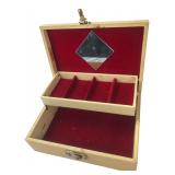 Wooden Two-Tier Jewelry Box