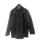 London Fog Men's Black Wool Blend Coat XXL